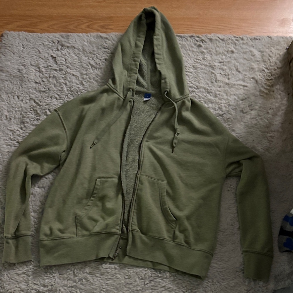 Old Navy Olive Green Hoodie Jacket